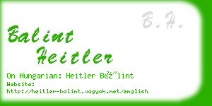 balint heitler business card